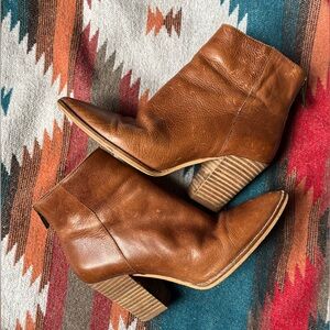 Lucky Brand Tan Leather Adalan Ankle Booties